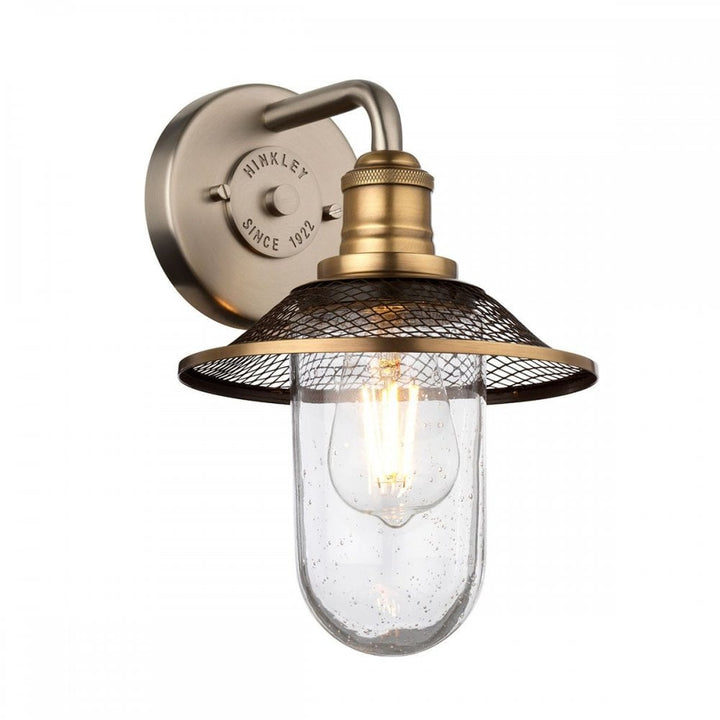 Hinkley QN-RIGBY1-BATH-AN Rigby 1 Light Wall Light - Antique Nickel Antique Nickel &amp; Heritage Brass