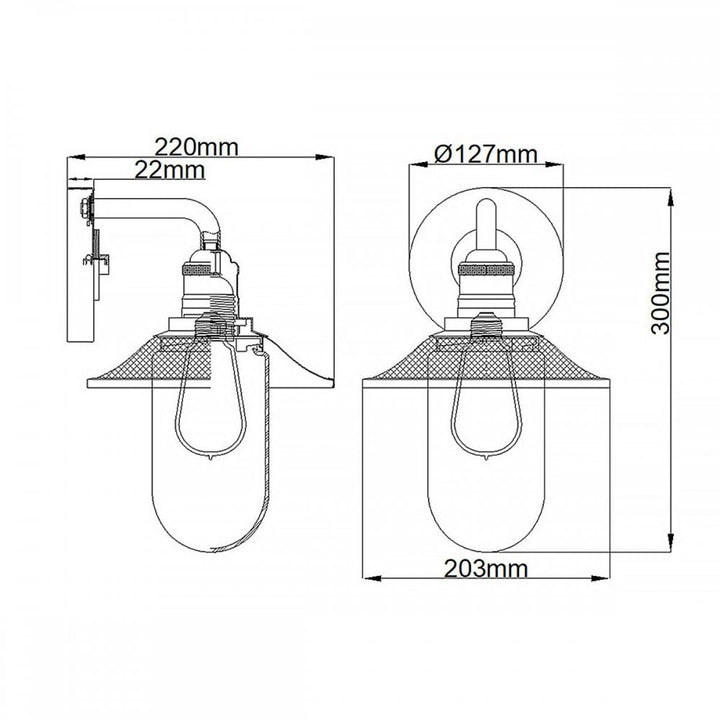 Hinkley QN-RIGBY1-BATH-AN Rigby 1 Light Wall Light - Antique Nickel Antique Nickel &amp; Heritage Brass