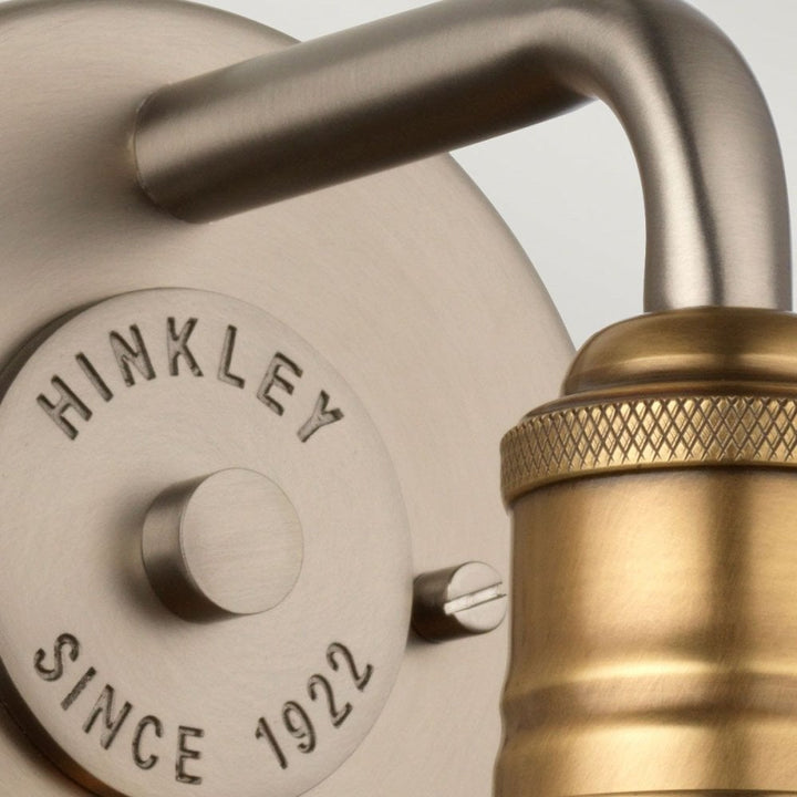 Hinkley QN-RIGBY1-BATH-AN Rigby 1 Light Wall Light - Antique Nickel Antique Nickel &amp; Heritage Brass