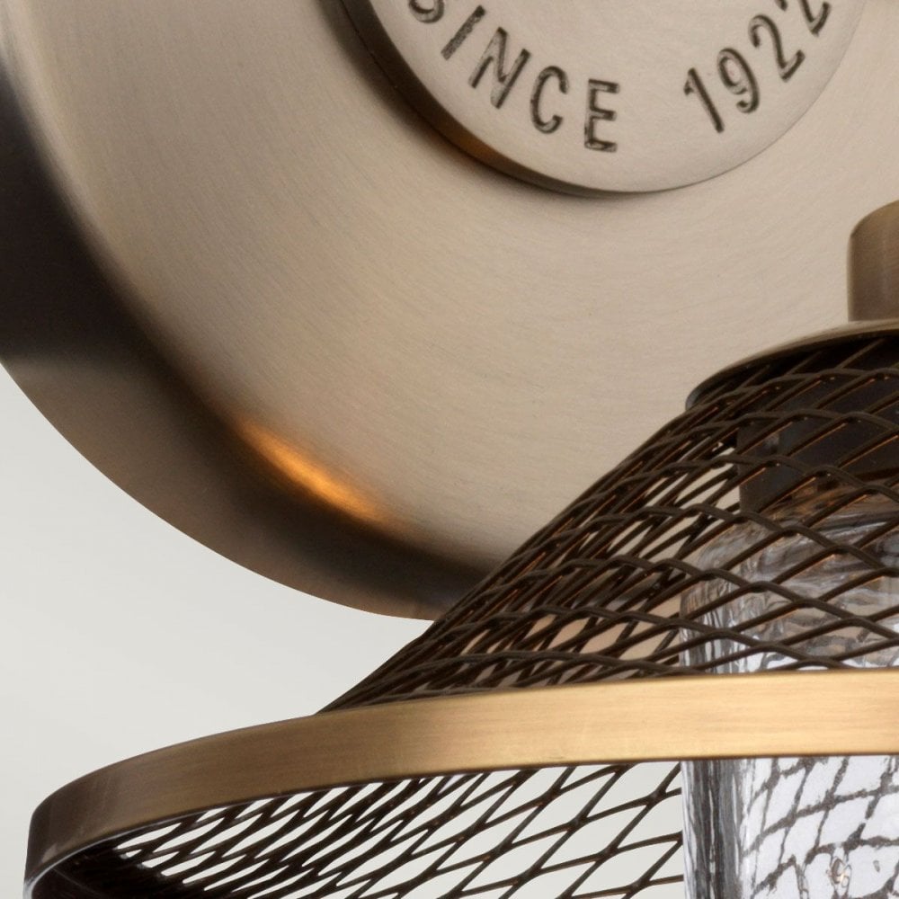 Hinkley QN-RIGBY1-BATH-AN Rigby 1 Light Wall Light - Antique Nickel Antique Nickel &amp; Heritage Brass