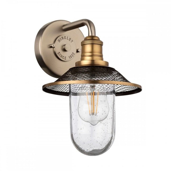 Hinkley QN-RIGBY1-BATH-AN Rigby 1 Light Wall Light - Antique Nickel Antique Nickel &amp; Heritage Brass