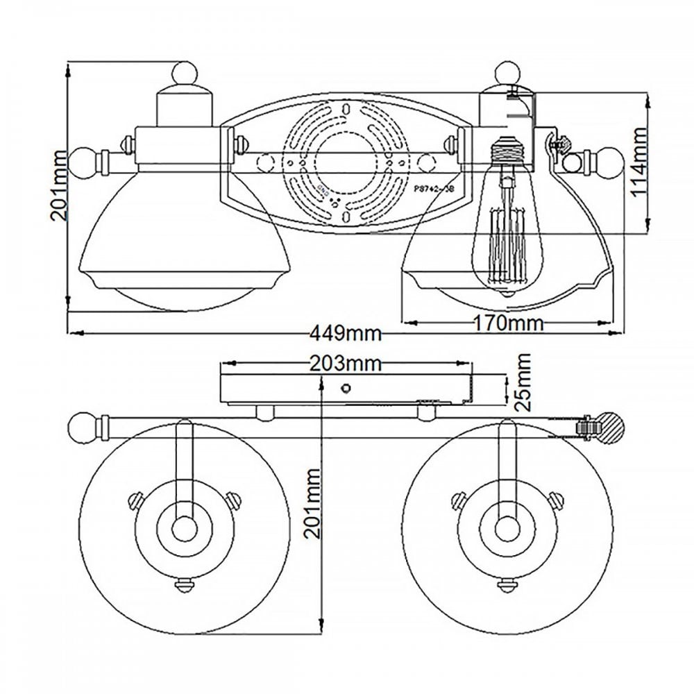 Quoizel QN-SCHOLAR2 Scholar 2 Light Wall Light Polished Chrome