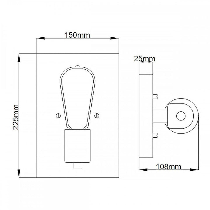 Hinkley QN-SILAS1-DZ Silas 1 Light Wall Light Aged Zinc &amp; Heritage Brass
