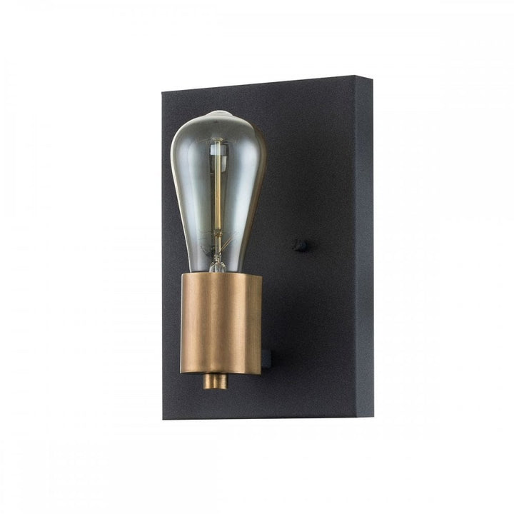 Hinkley QN-SILAS1-DZ Silas 1 Light Wall Light Aged Zinc &amp; Heritage Brass