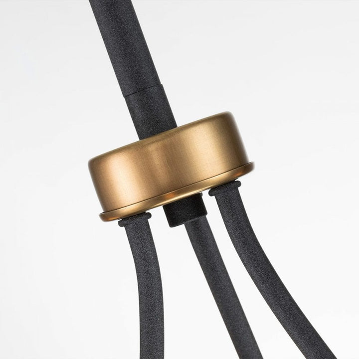 Hinkley QN-SILAS-3P-DZ Silas 3 Light Pendant/ Semi-Flush Aged Zinc &amp; Heritage Brass