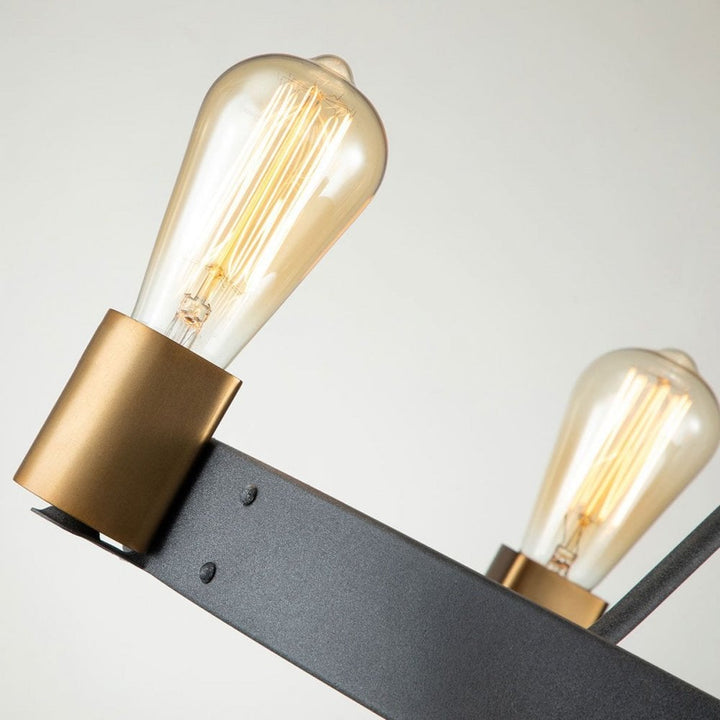 Hinkley QN-SILAS-4P-DZ Silas 4 Light Pendant/ Semi-Flush Aged Zinc &amp; Heritage Brass