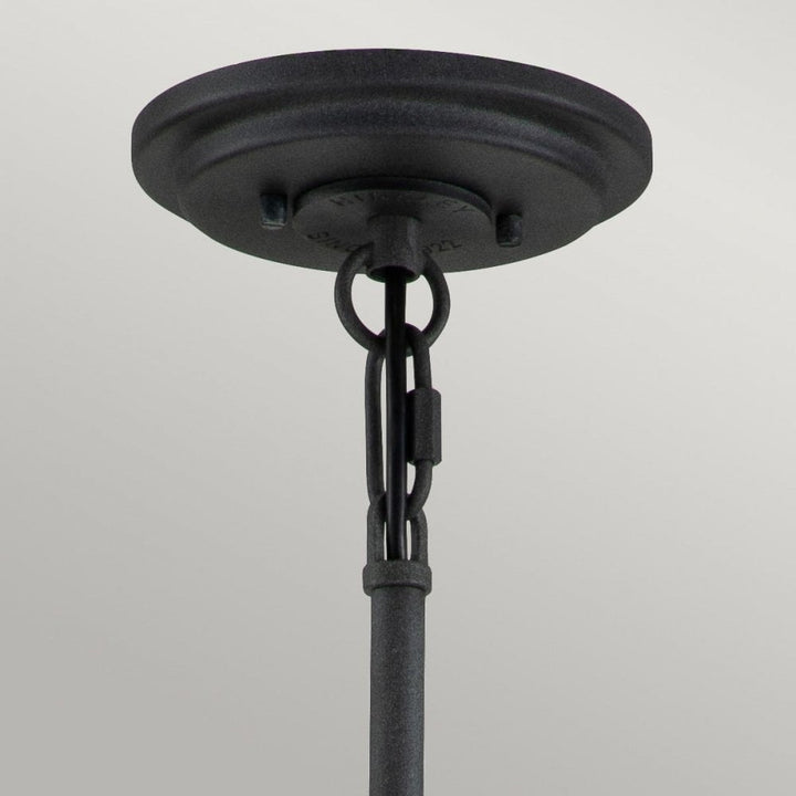 Hinkley QN-SILAS-6P-DZ Silas 6 Light Pendant/ Semi-Flush Aged Zinc &amp; Heritage Brass
