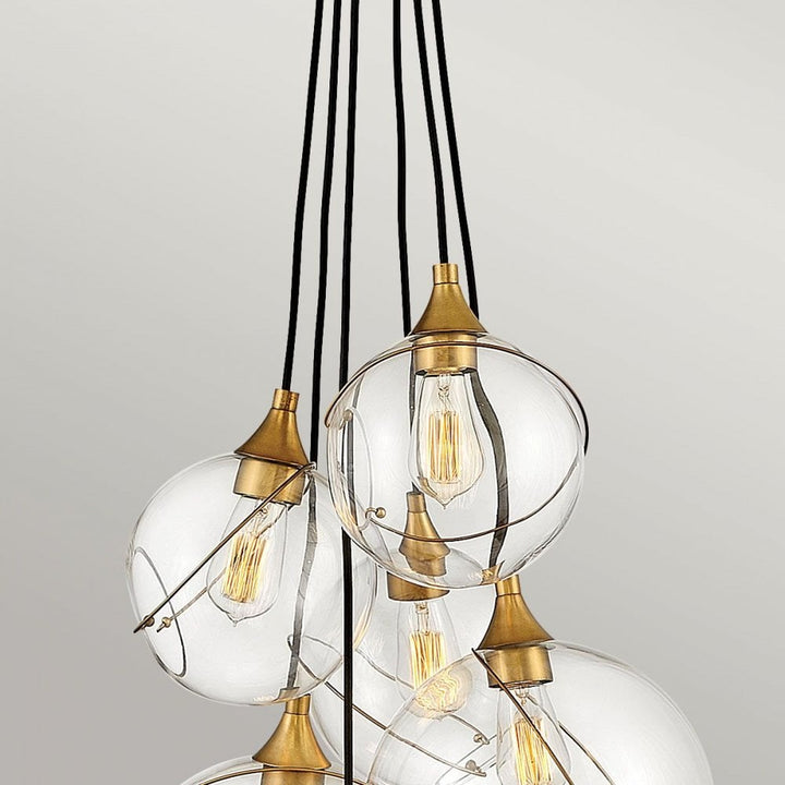 Hinkley QN-SKYE-6P Skye 6 Light Pendant Heritage Brass