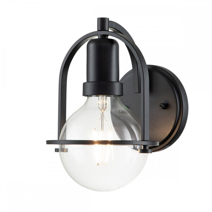 Hinkley QN-SOMERSET1-C-BK Somerset 1 Light Wall Light - Black/Clear