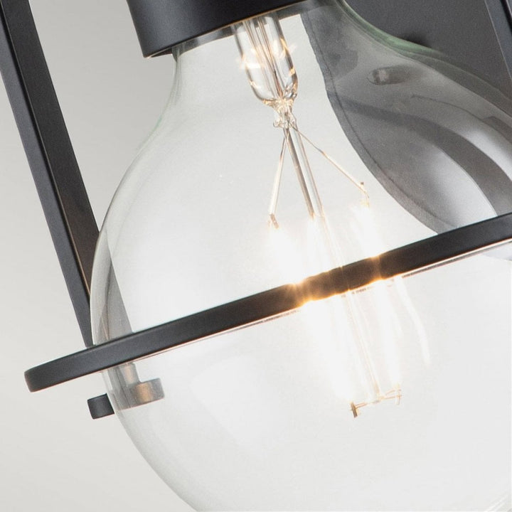 Hinkley QN-SOMERSET1-C-BK Somerset 1 Light Wall Light - Black/Clear