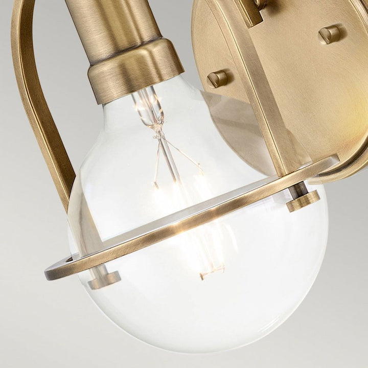 Hinkley QN-SOMERSET1-C-HB Somerset 1 Light Wall Light - Brass/Clear