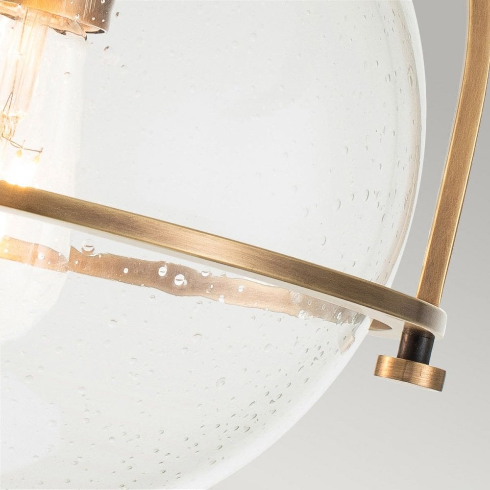 Hinkley QN-SOMERSET-F-C-HB Somerset 1 Light Flush - Brass/Clear