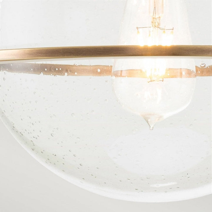 Hinkley QN-SOMERSET-F-C-HB Somerset 1 Light Flush - Brass/Clear
