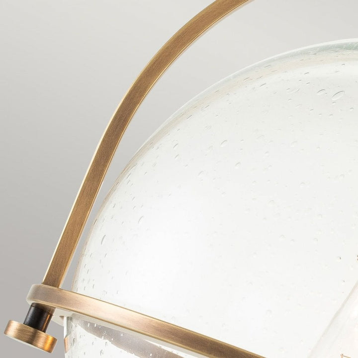 Hinkley QN-SOMERSET-F-C-HB Somerset 1 Light Flush - Brass/Clear