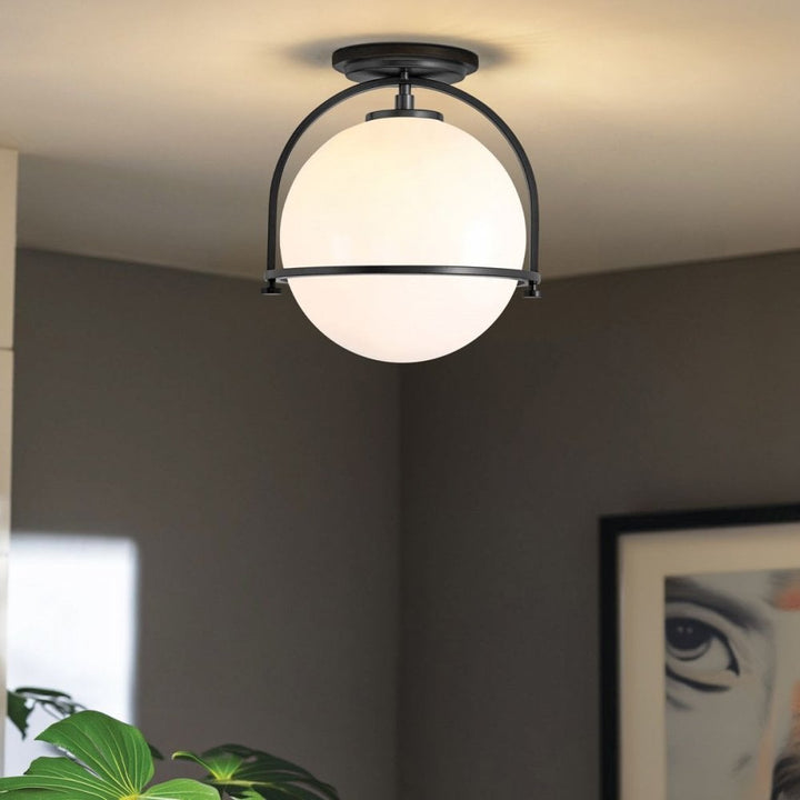 Hinkley QN-SOMERSET-F-O-BK Somerset 1 Light Flush - Black