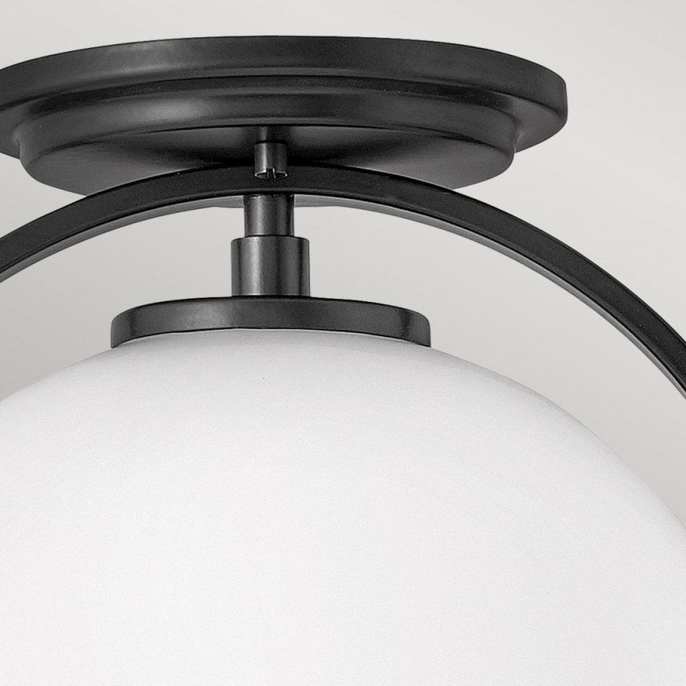 Hinkley QN-SOMERSET-F-O-BK Somerset 1 Light Flush - Black
