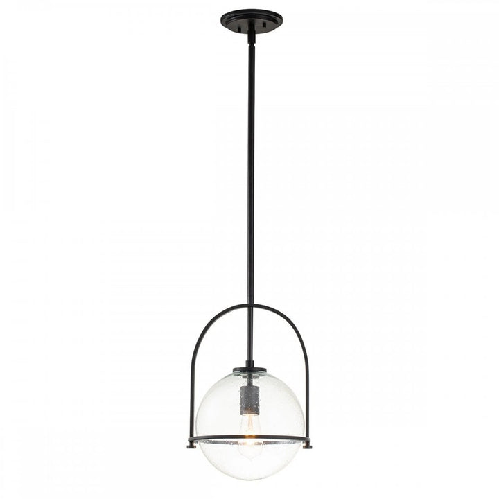 Hinkley QN-SOMERSET-P-C-BK Somerset 1 Light Medium Pendant - Black/Clear