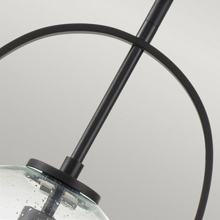 Hinkley QN-SOMERSET-P-C-BK Somerset 1 Light Medium Pendant - Black/Clear