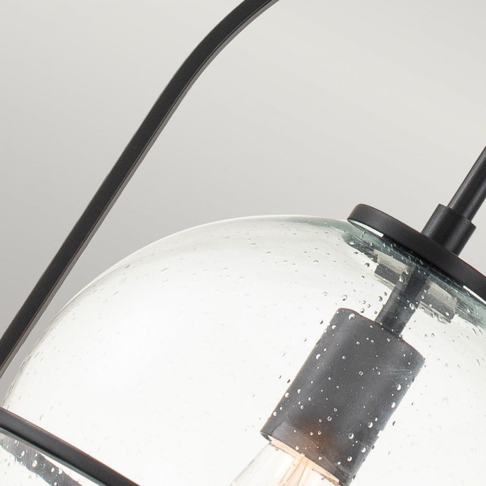 Hinkley QN-SOMERSET-P-C-BK Somerset 1 Light Medium Pendant - Black/Clear