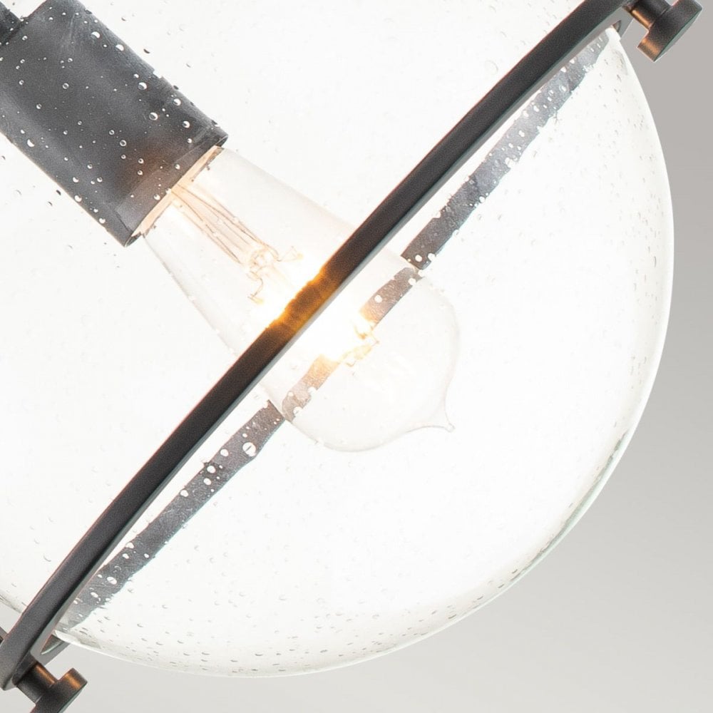 Hinkley QN-SOMERSET-P-C-BK Somerset 1 Light Medium Pendant - Black/Clear