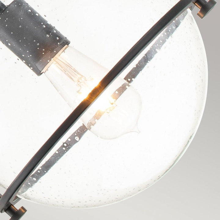 Hinkley QN-SOMERSET-P-C-BK Somerset 1 Light Medium Pendant - Black/Clear