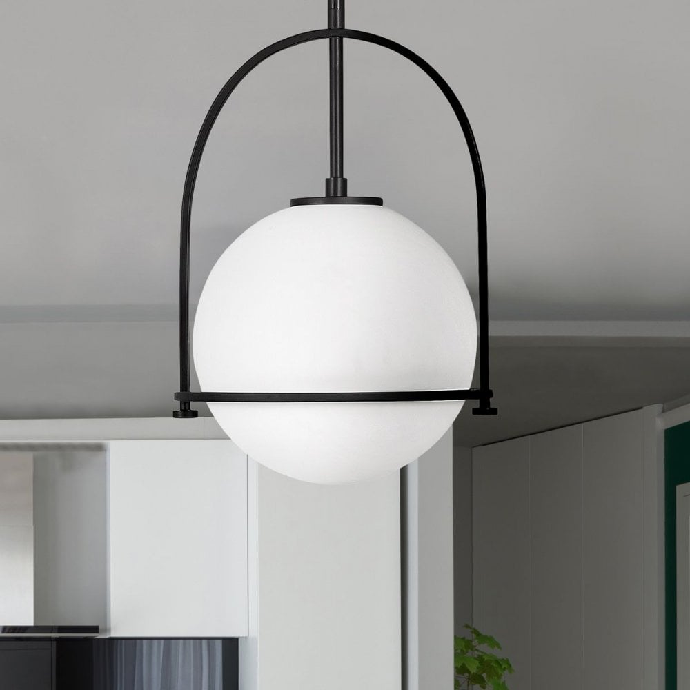 Hinkley QN-SOMERSET-P-O-BK Somerset 1 Light Medium Pendant - Black