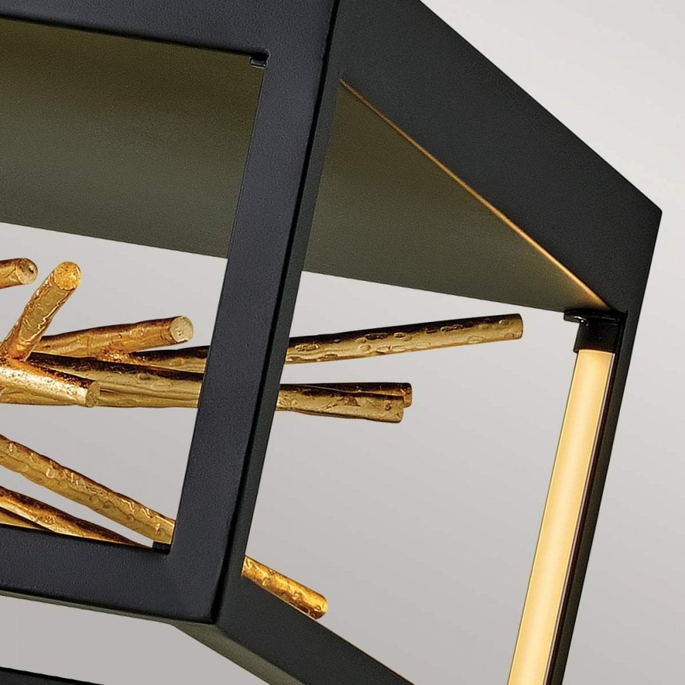 Hinkley QN-STYX-LED-F-BG Styx LED Flush Black &amp; Gilded Gold