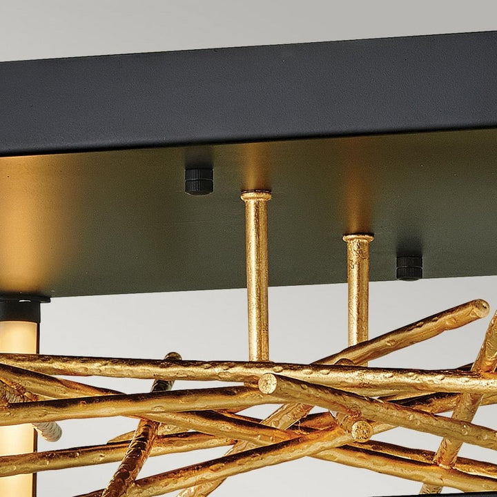 Hinkley QN-STYX-LED-F-BG Styx LED Flush Black &amp; Gilded Gold