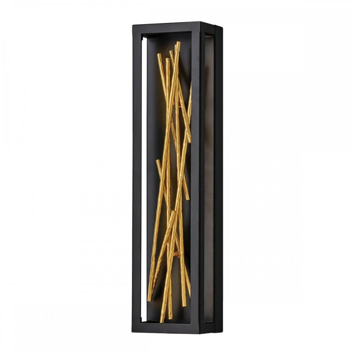 Hinkley QN-STYX-LED-W-BG Styx LED Wall Light Black &amp; Gilded Gold