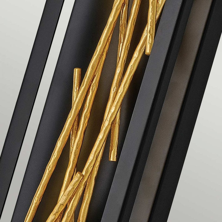 Hinkley QN-STYX-LED-W-BG Styx LED Wall Light Black &amp; Gilded Gold