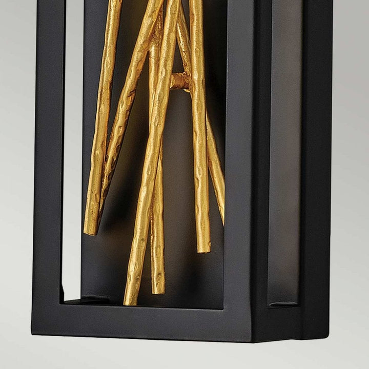 Hinkley QN-STYX-LED-W-BG Styx LED Wall Light Black &amp; Gilded Gold
