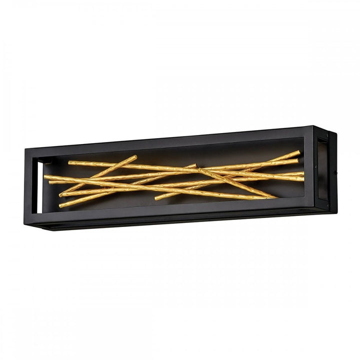 Hinkley QN-STYX-LED-W-BG Styx LED Wall Light Black &amp; Gilded Gold