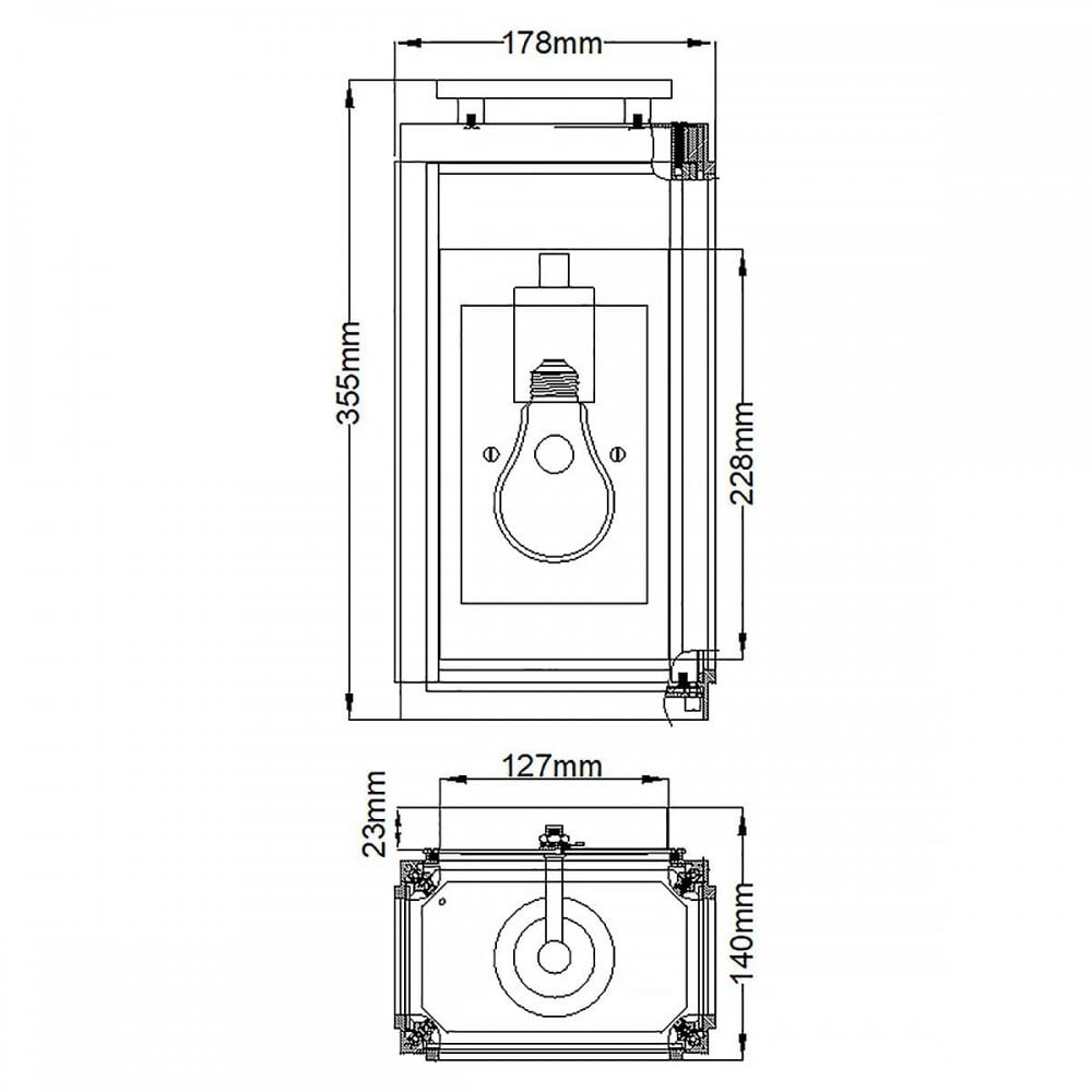Hinkley QN-SUTCLIFFE-S-OZ Sutcliffe 1 Light Wall Lantern - Oil Rubbed Bronze &amp; Copper