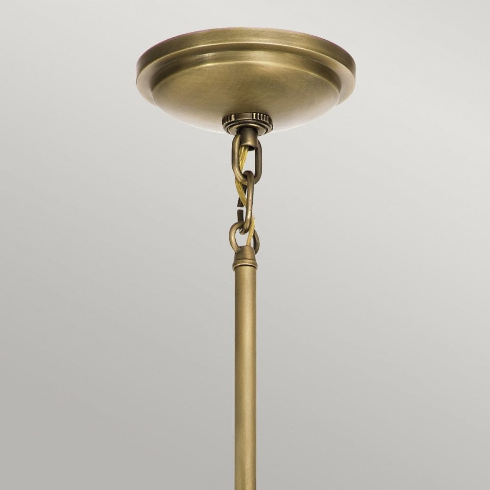 Kichler QN-TOLLIS-MP-NBR Tollis 1 Light Mini Pendant - Brass/White