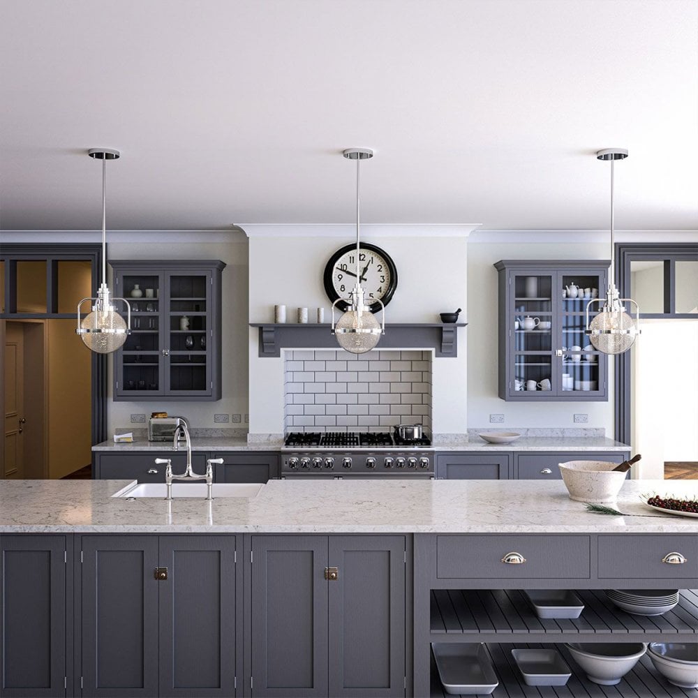 Kichler QN-TRIOCENT-P-PN Triocent 1 Light Pendant/ Semi-Flush- Nickel