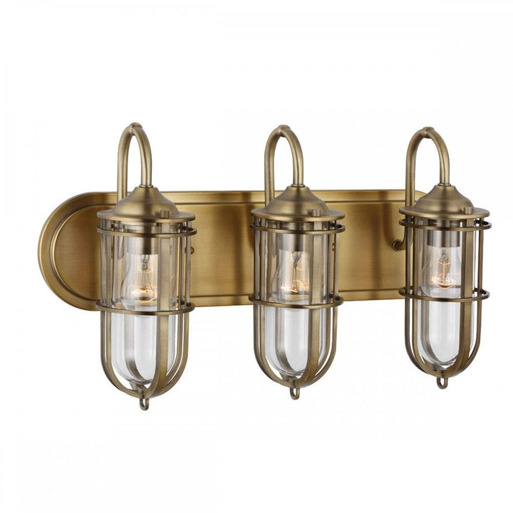 Feiss QN-URBANREST3 Urban Restoration 3 Light Wall Light Dark Antique Brass