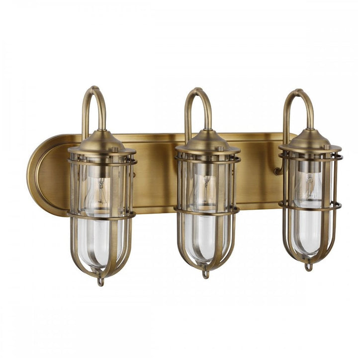 Feiss QN-URBANREST3 Urban Restoration 3 Light Wall Light Dark Antique Brass