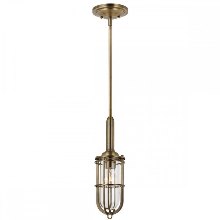 Feiss QN-URBANREST-MP Urban Restoration 1 Light Pendant Dark Antique Brass