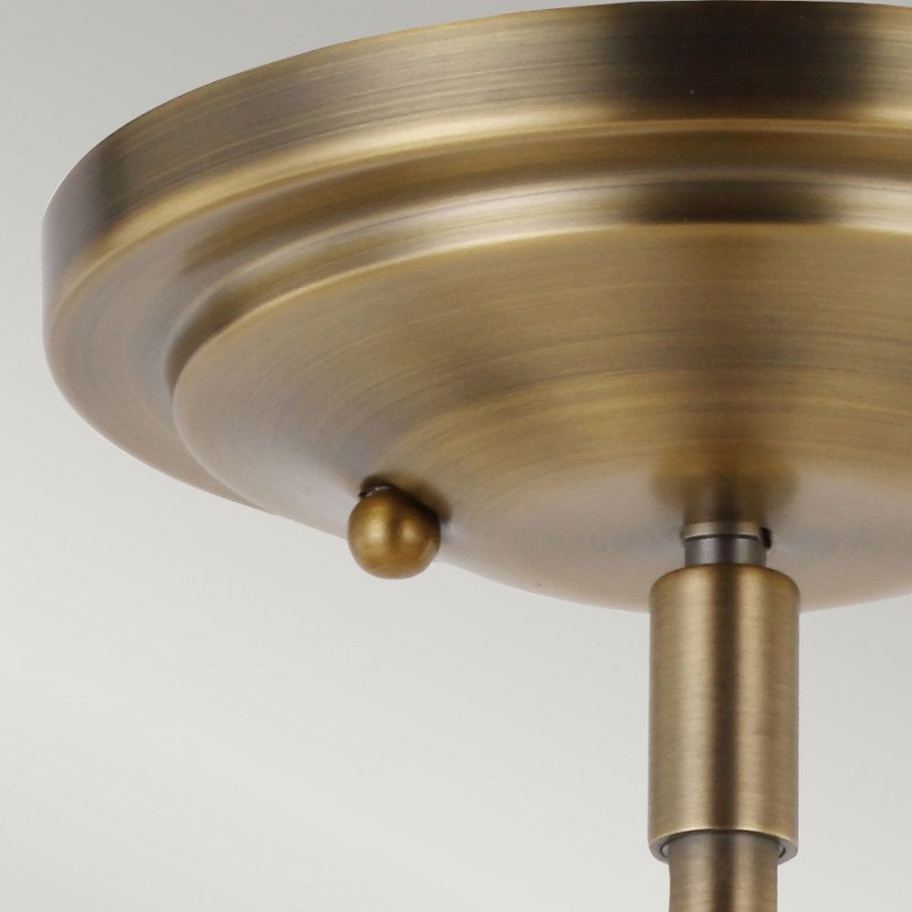 Feiss QN-URBANREST-MP Urban Restoration 1 Light Pendant Dark Antique Brass