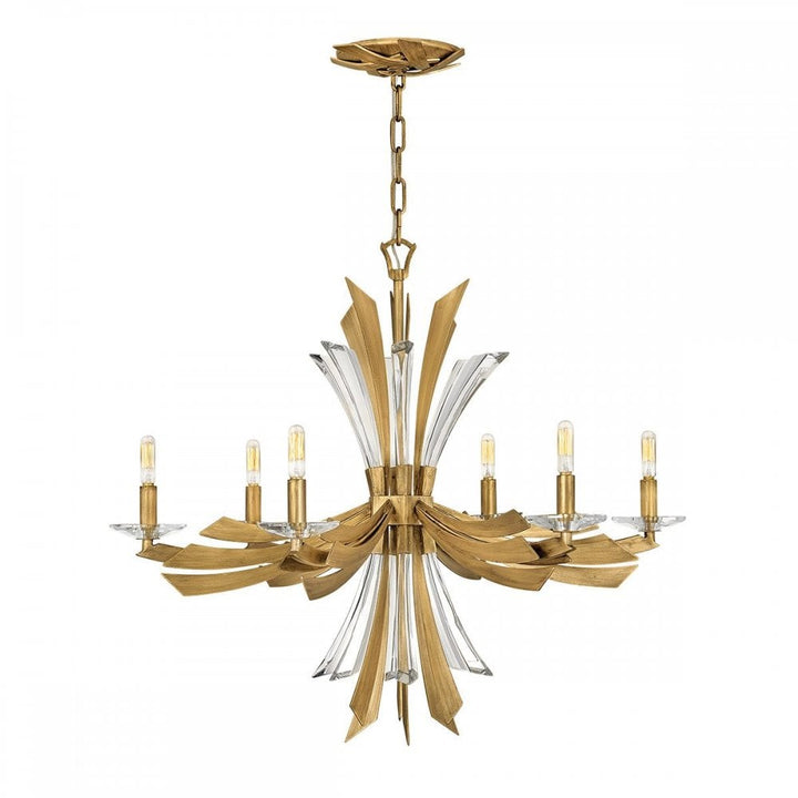 Hinkley QN-VIDA6 Vida 6 Light Chandelier Burnished Gold