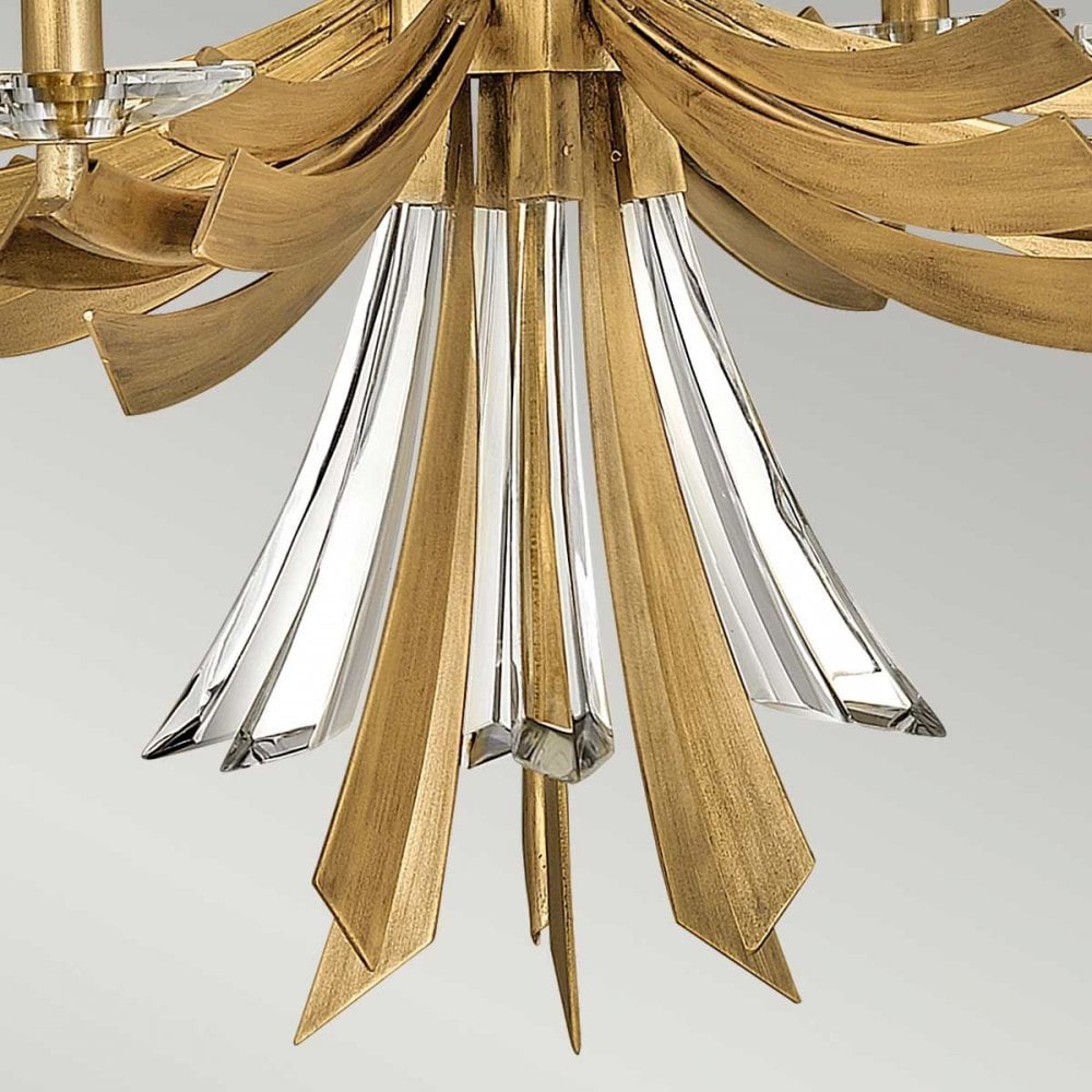 Hinkley QN-VIDA6 Vida 6 Light Chandelier Burnished Gold