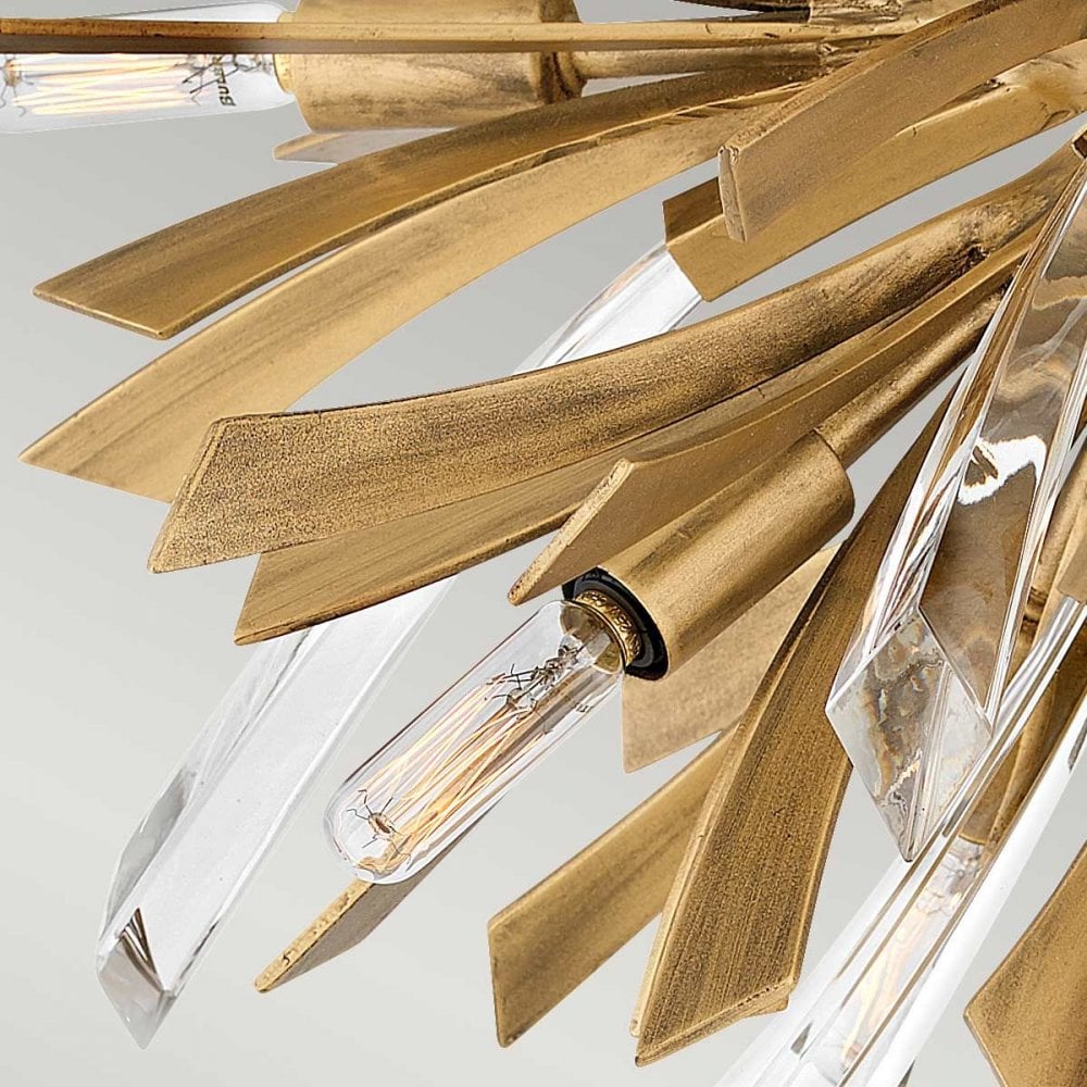 Hinkley QN-VIDA-9F Vida 9 Light Semi Flush Light Burnished Gold