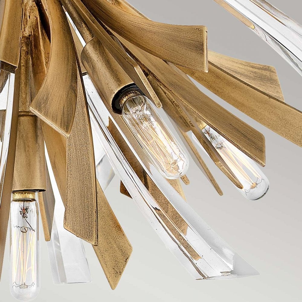 Hinkley QN-VIDA-9F Vida 9 Light Semi Flush Light Burnished Gold