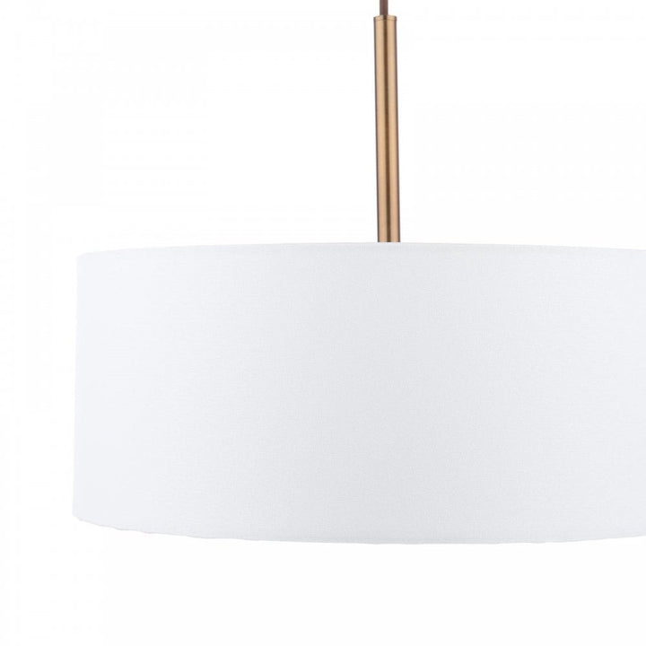 Dar ISL1063 Isla 3 Light Pendant Antique Bronze and Ivory Shade 40cm