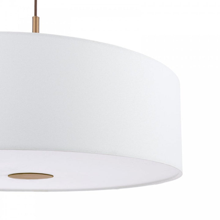 Dar ISL1763 Isla 3 Light Pendant Antique Bronze and Ivory Shade 60cm
