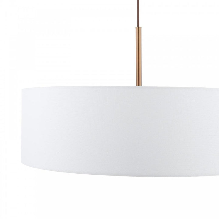 Dar ISL1763 Isla 3 Light Pendant Antique Bronze and Ivory Shade 60cm
