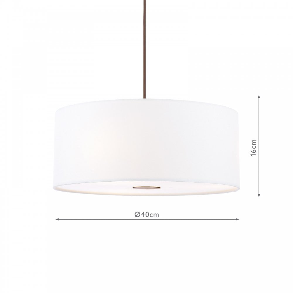 Dar ISL6515 Isla Easy Fit Pendant Ivory Shade 40cm