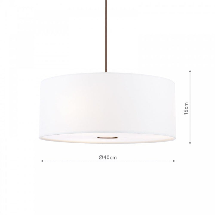 Dar ISL6515 Isla Easy Fit Pendant Ivory Shade 40cm