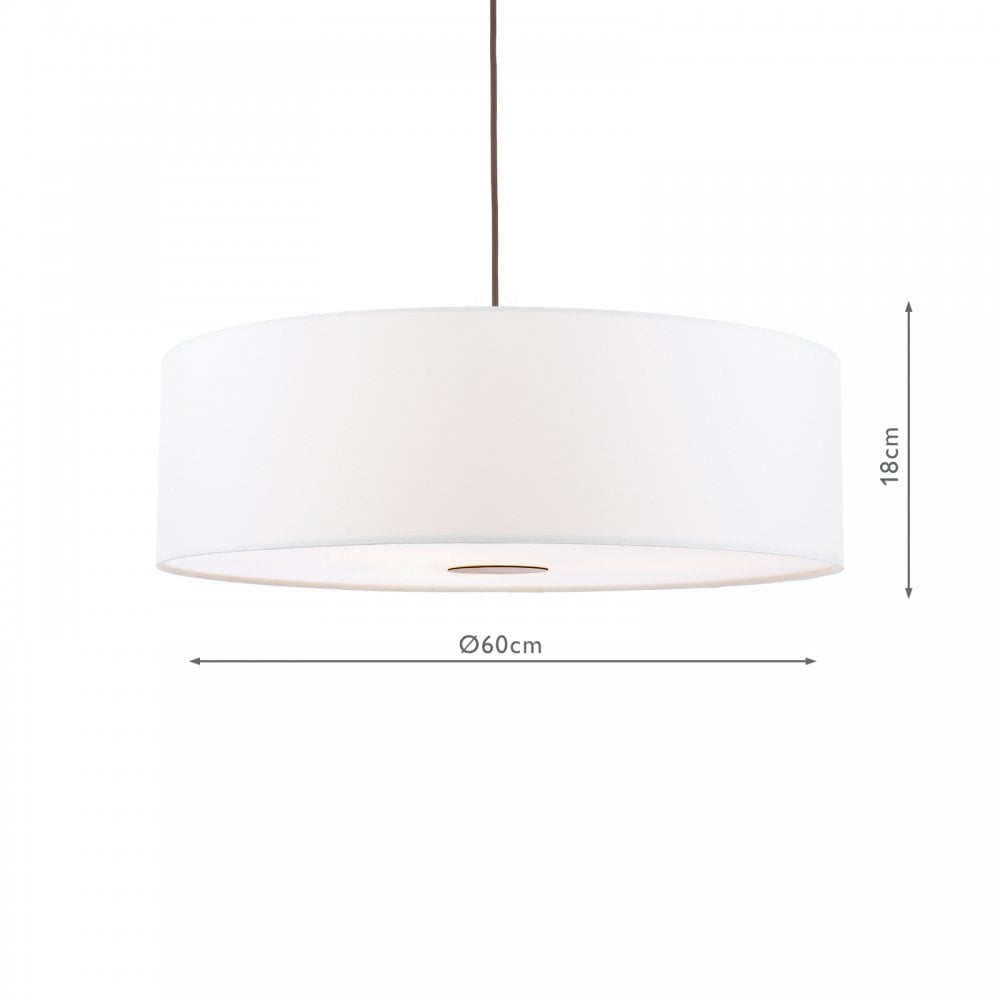 Dar ISL8615 Isla Easy Fit Pendant Ivory Shade 60cm