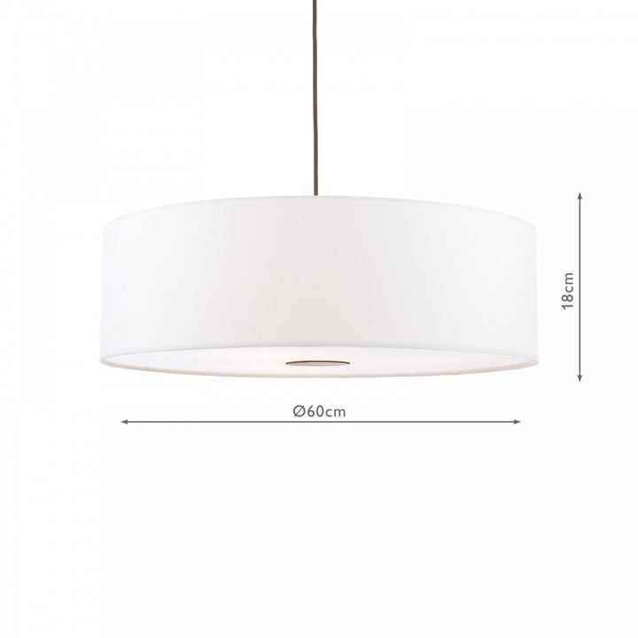 Dar ISL8615 Isla Easy Fit Pendant Ivory Shade 60cm